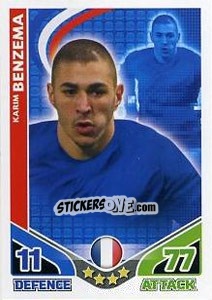 Sticker Karim Benzema - England 2010. Match Attax - Topps