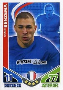 Sticker Karim Benzema - England 2010. Match Attax n. 89 - Topps