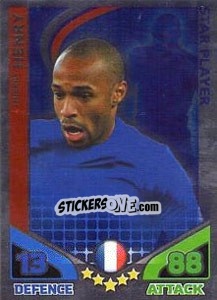 Sticker Thierry Henry - England 2010. Match Attax - Topps