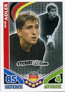 Sticker Rene Adler - England 2010. Match Attax n. 92 - Topps