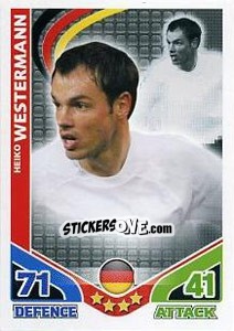 Sticker Heiko Westermann - England 2010. Match Attax - Topps