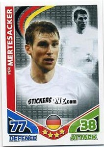 Sticker Per Mertesacker - England 2010. Match Attax - Topps