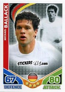 Sticker Michael Ballack - England 2010. Match Attax n. 99 - Topps