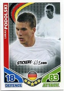 Sticker Lukas Podolski - England 2010. Match Attax - Topps