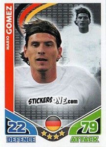Sticker Mario Gomez - England 2010. Match Attax n. 102 - Topps
