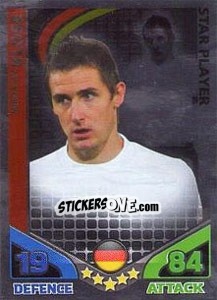 Sticker Miroslav Klose - England 2010. Match Attax - Topps