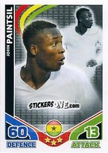 Sticker John Paintsil - England 2010. Match Attax n. 105 - Topps