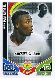 Sticker John Paintsil - England 2010. Match Attax - Topps