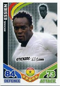 Sticker Michael Essien - England 2010. Match Attax n. 106 - Topps