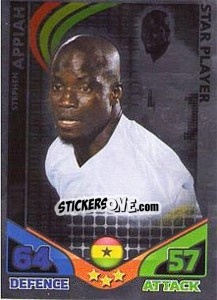 Sticker Stephen Appiah - England 2010. Match Attax n. 107 - Topps