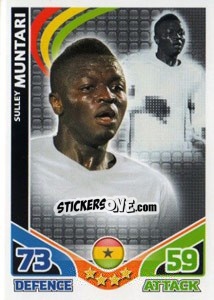 Sticker Sulley Muntari - England 2010. Match Attax n. 108 - Topps