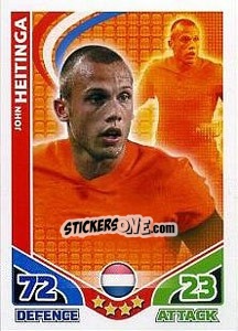 Sticker John Heitinga - England 2010. Match Attax n. 118 - Topps