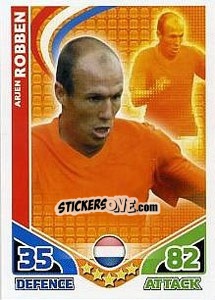 Sticker Arjen Robben - England 2010. Match Attax n. 120 - Topps