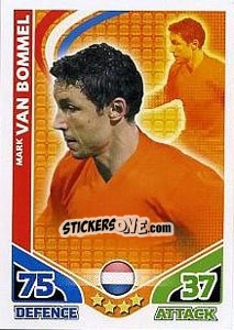 Sticker Mark van Bommel - England 2010. Match Attax n. 121 - Topps