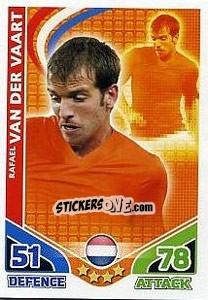 Sticker Rafael van der Vaart - England 2010. Match Attax n. 123 - Topps