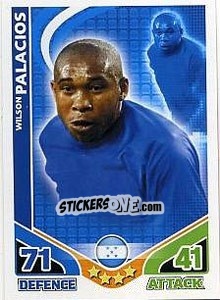 Sticker Wilson Palacios - England 2010. Match Attax n. 129 - Topps