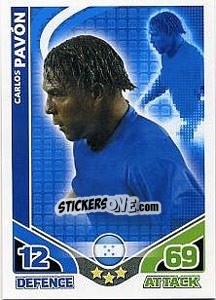 Sticker Carlos Pavon - England 2010. Match Attax n. 130 - Topps