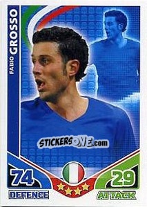 Sticker Fabio Grosso - England 2010. Match Attax n. 133 - Topps