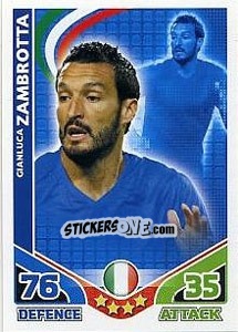 Sticker Gianluca Zambrotta - England 2010. Match Attax n. 134 - Topps