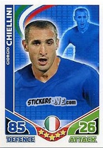 Sticker Giorgio Chiellini - England 2010. Match Attax n. 135 - Topps