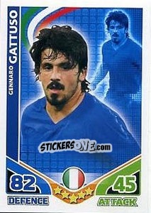Sticker Gennaro Gattuso - England 2010. Match Attax n. 138 - Topps