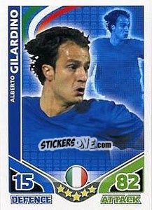 Sticker Alberto Gilardino - England 2010. Match Attax n. 140 - Topps