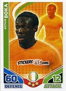 Sticker Arthur Boka - England 2010. Match Attax - Topps