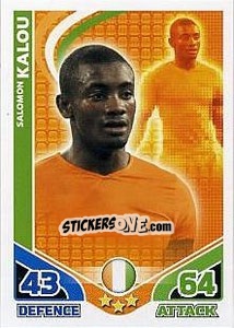Sticker Salomon Kalou - England 2010. Match Attax n. 147 - Topps