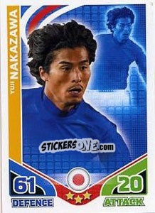 Sticker Yuji Nakazawa - England 2010. Match Attax - Topps