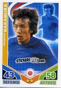 Sticker Shunsuke Nakamura - England 2010. Match Attax - Topps