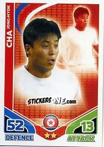 Cromo Cha Jong-Hyok - England 2010. Match Attax - Topps