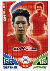 Sticker Oh Beom-Seok - England 2010. Match Attax n. 159 - Topps
