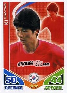 Sticker Ki Sung-Yueng - England 2010. Match Attax n. 160 - Topps