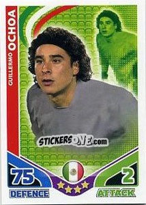 Sticker Guillermo Ochoa - England 2010. Match Attax n. 163 - Topps