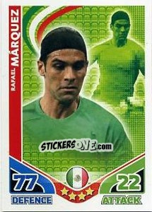 Sticker Rafael Marquez - England 2010. Match Attax n. 165 - Topps