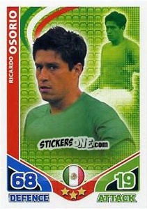 Sticker Ricardo Osorio - England 2010. Match Attax n. 166 - Topps