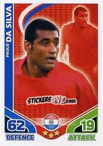 Figurina Paulo Da Silva - England 2010. Match Attax n. 178 - Topps