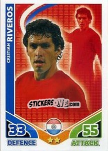 Sticker Cristian Riveros - England 2010. Match Attax n. 179 - Topps