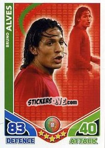 Sticker Bruno Alves - England 2010. Match Attax - Topps