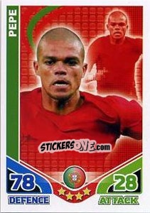 Sticker Pepe - England 2010. Match Attax n. 187 - Topps