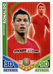 Sticker Cristiano Ronaldo - England 2010. Match Attax n. 189 - Topps