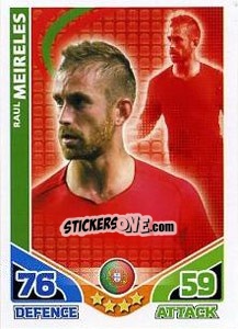 Sticker Raul Meireles - England 2010. Match Attax n. 193 - Topps