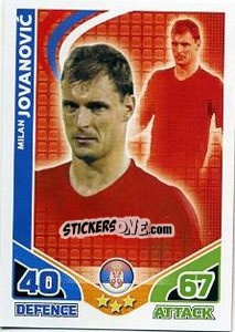 Sticker Milan Jovanovic - England 2010. Match Attax n. 198 - Topps