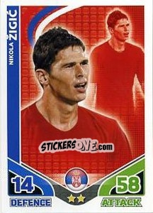 Sticker Nikola Zigic - England 2010. Match Attax n. 201 - Topps