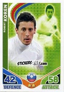 Cromo Robert Koren - England 2010. Match Attax - Topps