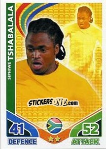 Sticker Siphiwe Tshabalala - England 2010. Match Attax n. 216 - Topps