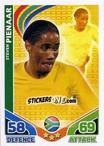 Sticker Steven Pienaar - England 2010. Match Attax n. 217 - Topps