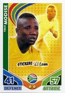 Sticker Teko Modise - England 2010. Match Attax n. 218 - Topps