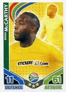 Sticker Benni McCarthy - England 2010. Match Attax n. 219 - Topps