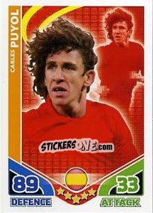 Sticker Carles Puyol - England 2010. Match Attax n. 221 - Topps